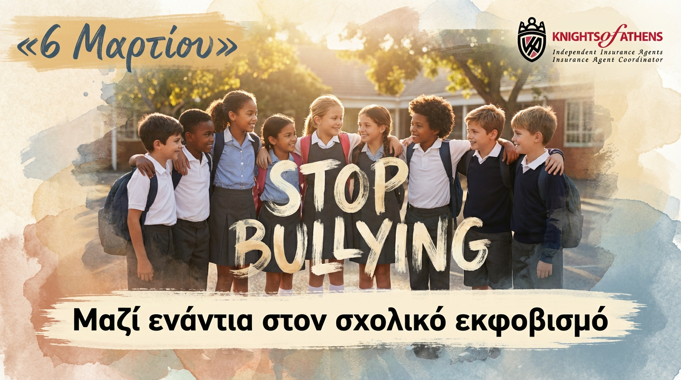 6 Μαρτίου – Ημέρα κατά του Σχολικού Εκφοβισμού | Οι Knights of Athens στηρίζουν την πρόληψη & την ασφάλεια