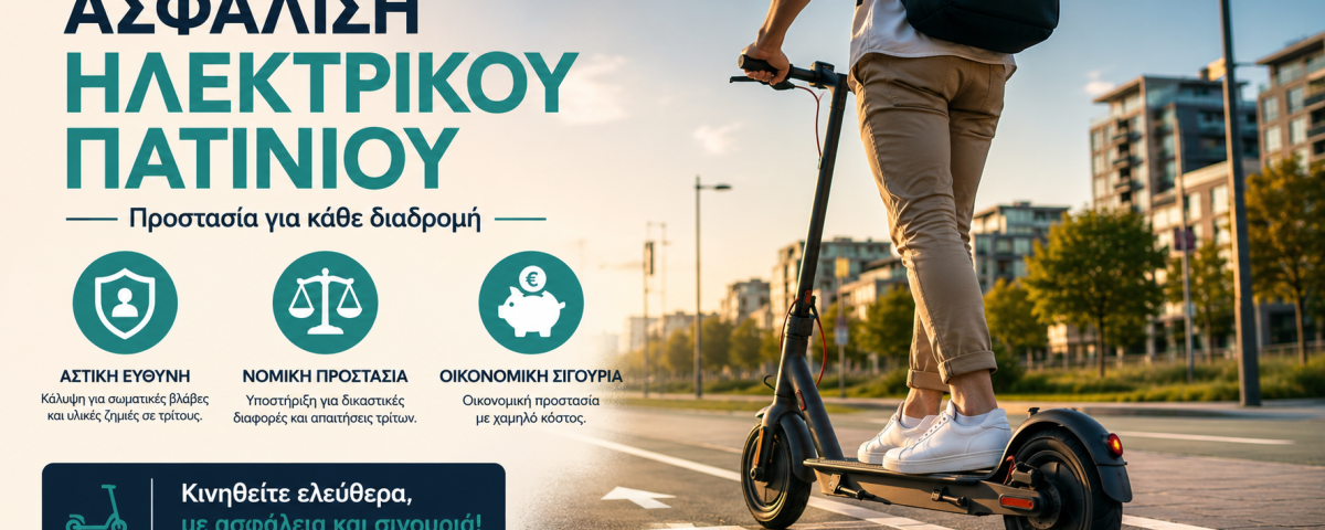 Ασφάλιση Ηλεκτρικού Πατινιού | Καλύψεις, Αστική Ευθύνη & Νομική Προστασία